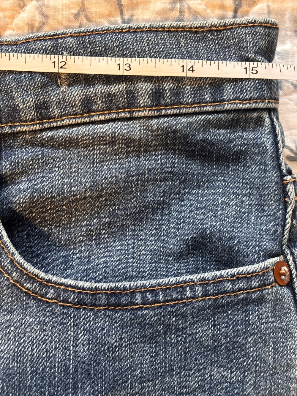 Madewell Slim Wide-Leg Crop Jeans Medium Blue Wash Frayed Hem Size 29 - Picture 10 of 13